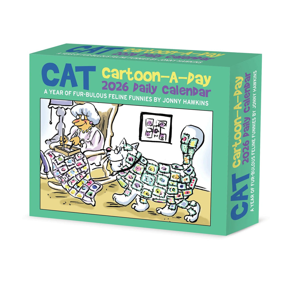 Willow Creek: Cat Cartoon-A-Day: 2026 5.86 x 4.72 Inch (Box) Daily Calendar
