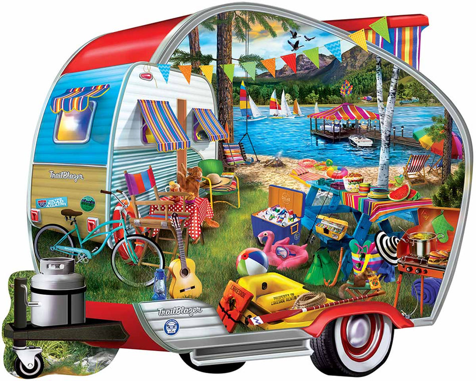 Master Pieces: Happy Camper: 1000 Piece Shaped Puzzle