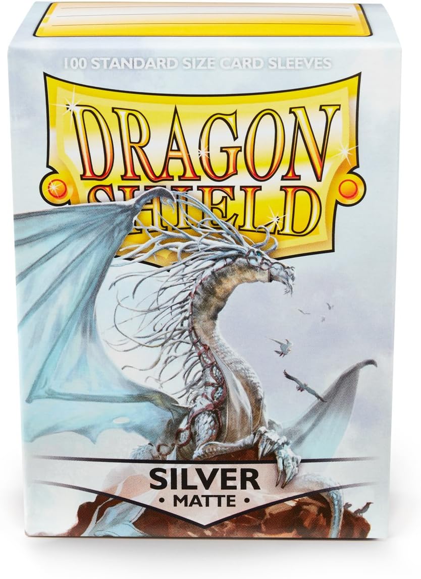 Dragon Shield: Standard Size Card Matte Sleeves 100 CT Silver