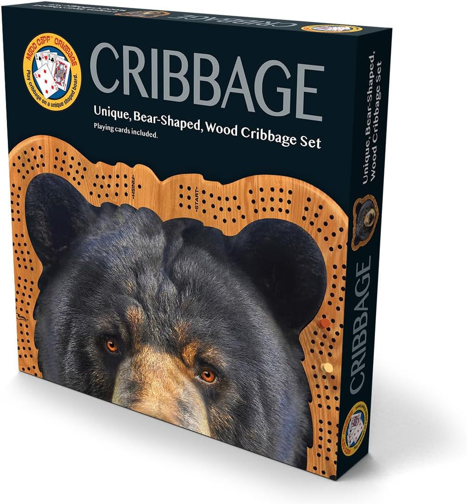 Madd Capp: I AM Bear: Solid Wood Bear-Shaped Cribbage Board