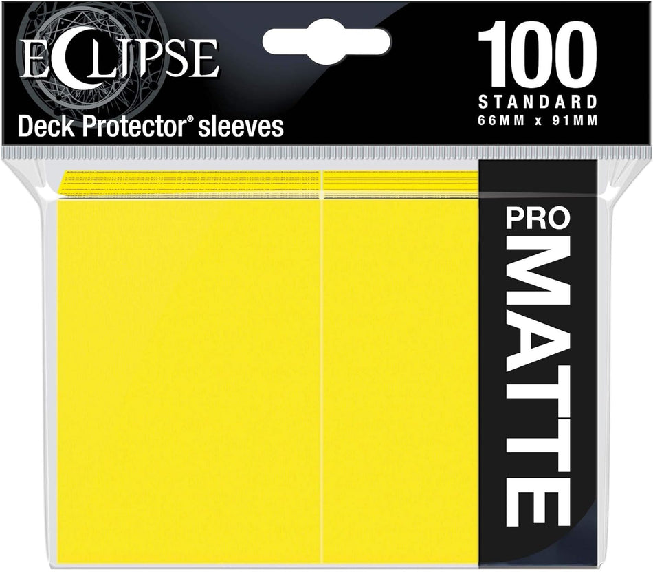 Ultra Pro: Eclipse Standard Matte Sleeves 100 Pack-Lemon Yellow