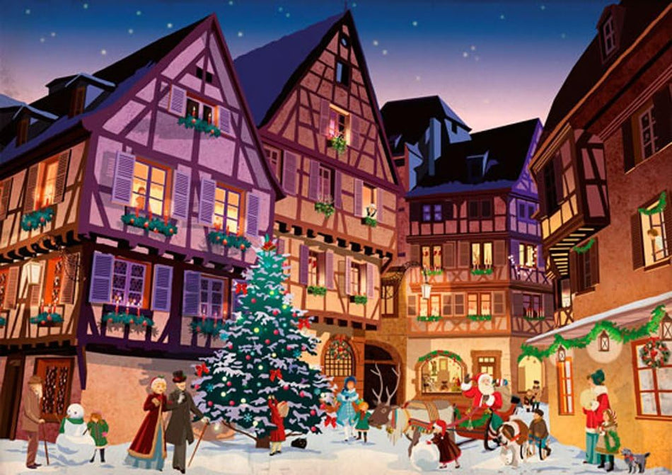 Piatnik: Vintage Christmas Village: 1000 Piece Puzzle