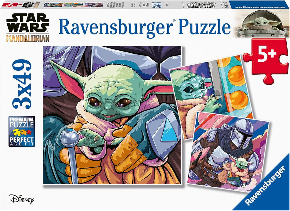 Ravensburger: Star Wars The Mandalorian: Grogu Moments: 3 x 49 Piece Puzzle