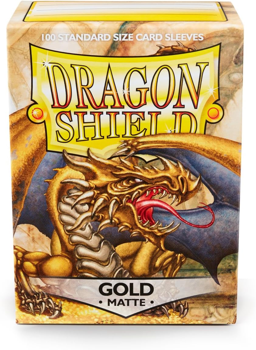 Dragon Shield: Standard Size Card Matte Sleeves 100 CT Gold