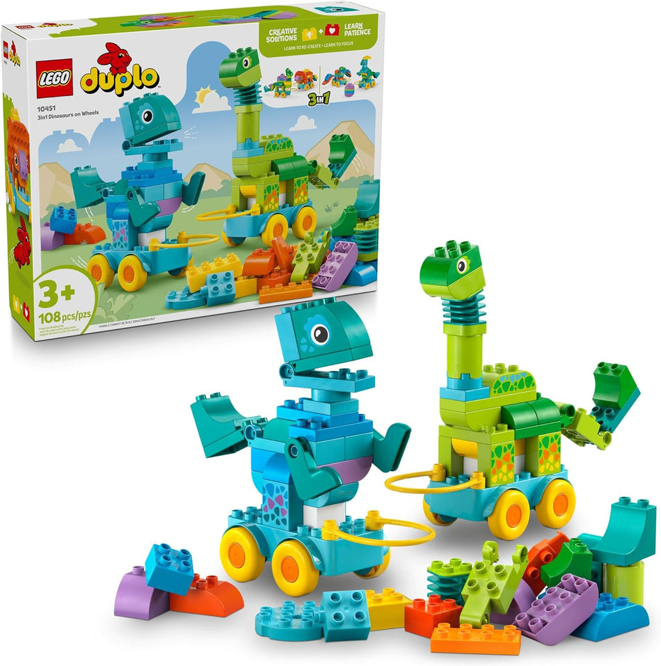 LEGO: DUPLO: 3in1 Dinosaurs on Wheels: 10451