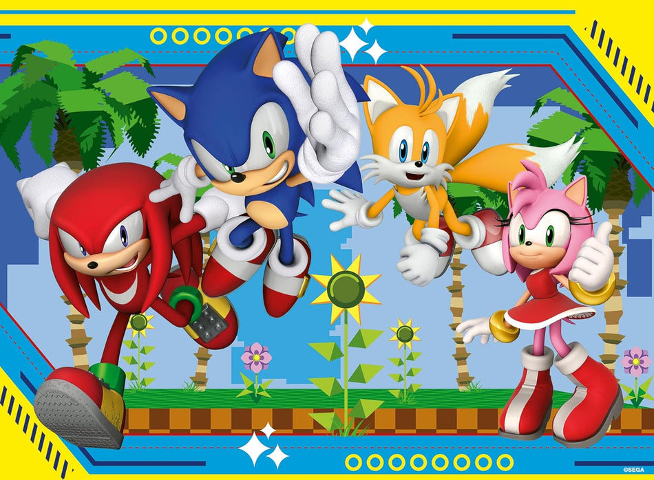 Ravensburger: Sonic The Hedgehog: Knuckles, Sonic, Tails, Amy: 100 Piece XXL Puzzle