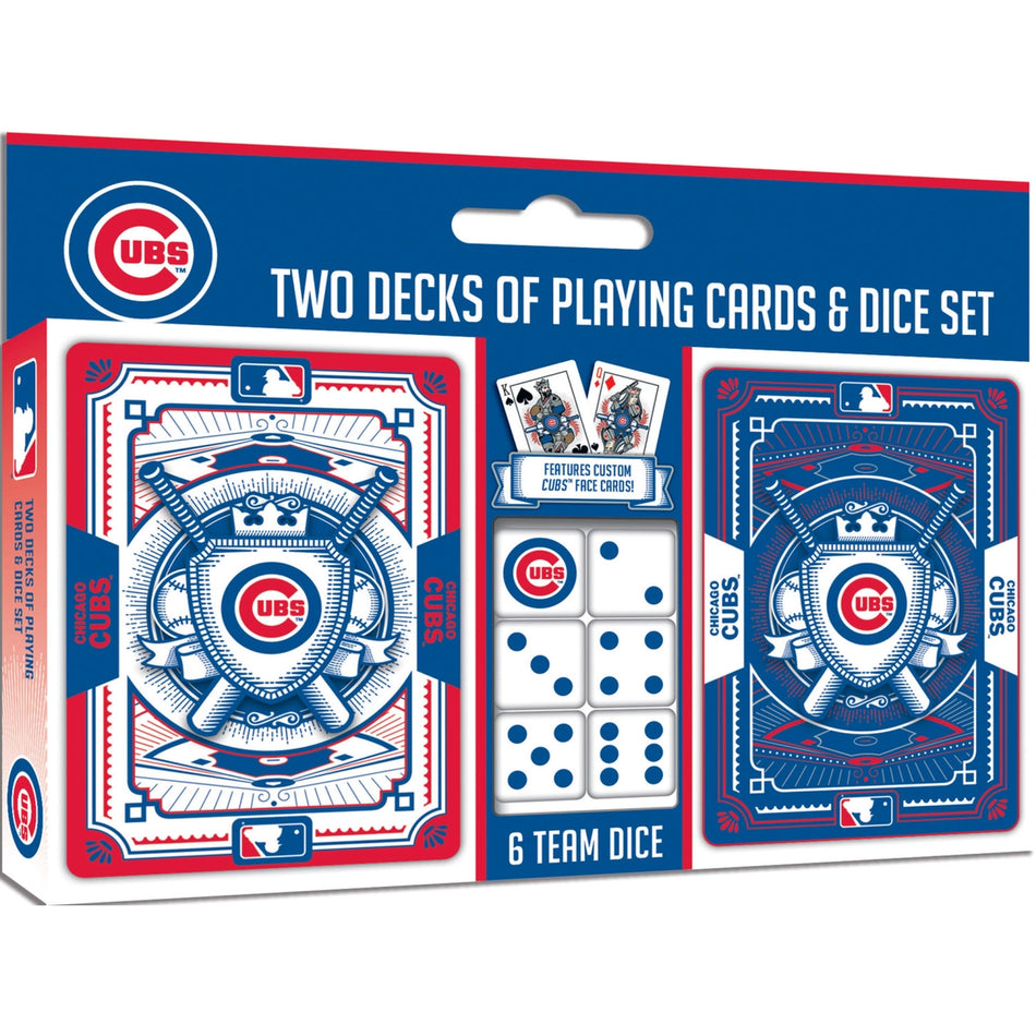 Master Pieces: Chicago Cubs: 2 Pack Playing Cards & Dice Set