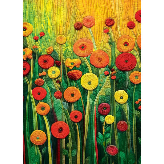 Master Pieces: Quilted- The Joy of Flowers: 1000 Piece Puzzle