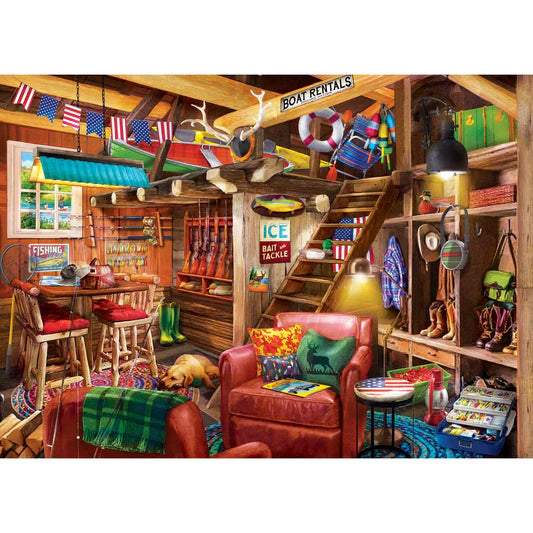 Master Pieces: Man Cave- Fish, Hunt, & Hibernate: 1000 Piece Puzzle