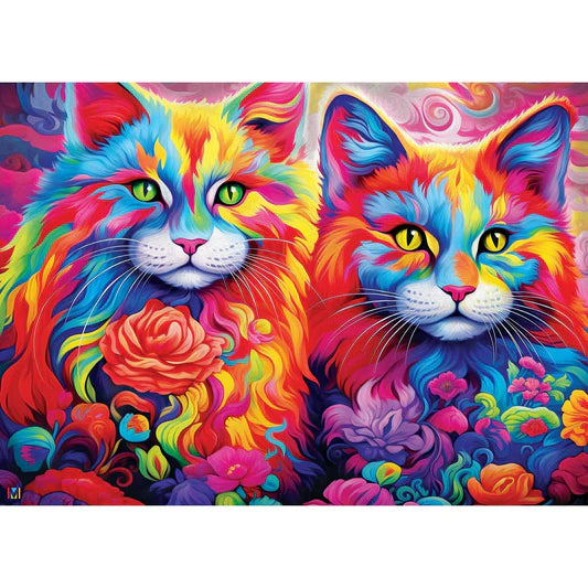 Master Pieces: Colorize- Rainbow Whiskers: 1000 Piece Puzzle
