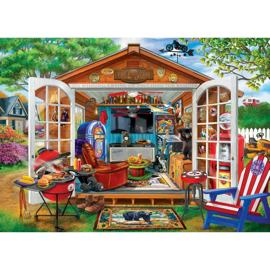 Master Pieces: Man Cave- Grill & Chill: 1000 Piece Puzzle