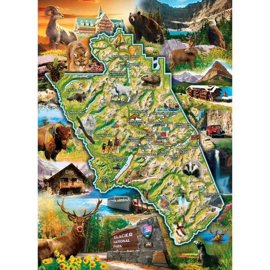 Master Pieces: Glacier National Park: 1000 Piece Vertical Puzzle