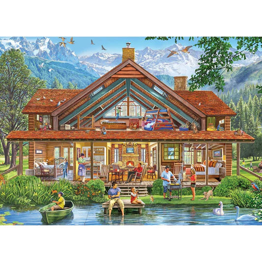 Master Pieces: Inside Out- Camping Lodge: 1000 Piece Puzzle