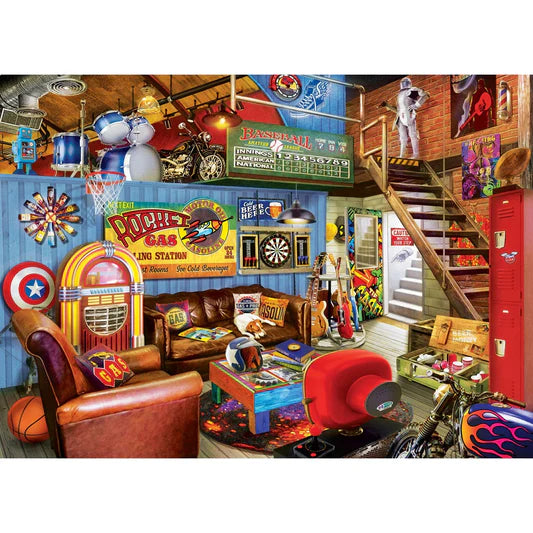 Master Pieces: Man Cave- The Hideout: 1000 Piece Puzzle