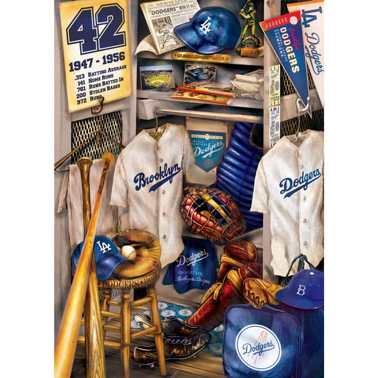 Master Pieces: Los Angeles Dodgers- Locker Room: 500 Piece Puzzle