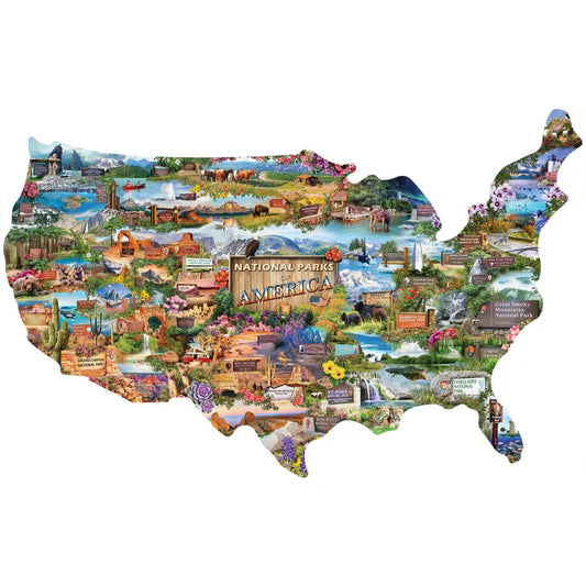 Master Pieces: National Parks of America: 1000 Piece Shaped Puzzle