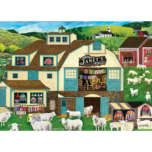 Master Pieces: Hometown Gallery- Janet's Yarn Barn: 1000 Piece Puzzle