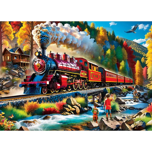 Master Pieces: Railways- Fall Passage: 1000 Piece Puzzle