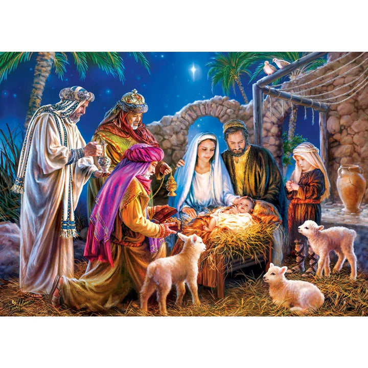 Master Pieces: Season's Greetings A Child is Born: 1000 Piece Puzzle