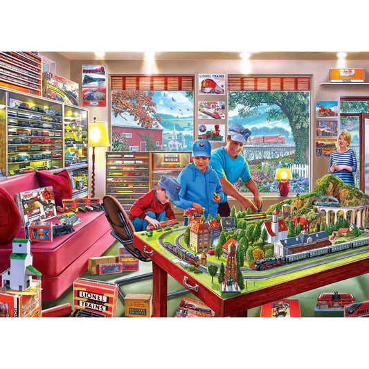 Master Pieces: Lionel Trains- The Boy's Playroom: 1000 Piece Puzzle