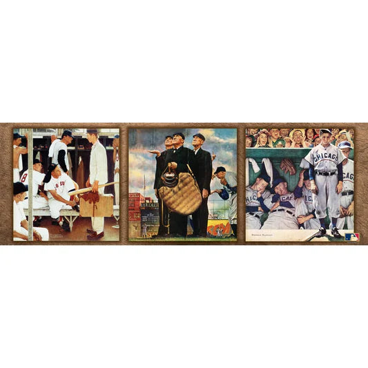 Master Pieces: Norman Rockwell- Baseball Collection: 1000 Piece Panoramic Puzzle