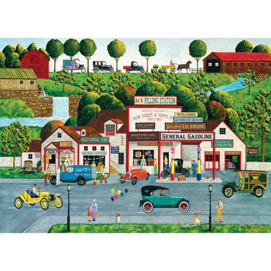 Master Pieces: Hometown Gallery- The Old Filling Station: 1000 Piece Puzzle