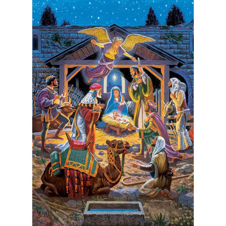 Master Pieces: Sparkle & Shine Holy Night: 500 Piece Glitter Vertical Puzzle