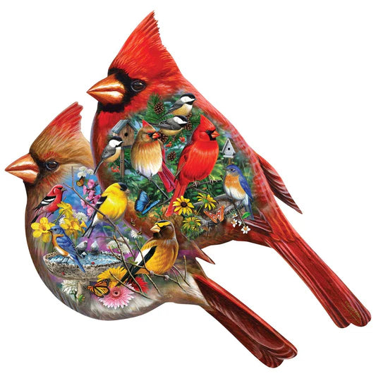 Master Pieces: Shapes: Cardinals: 1000 Piece Shaped Puzzle