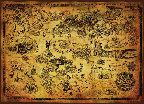USAOPOLY: The Legend of Zelda: Hyrule Map: 1000 Piece Puzzle