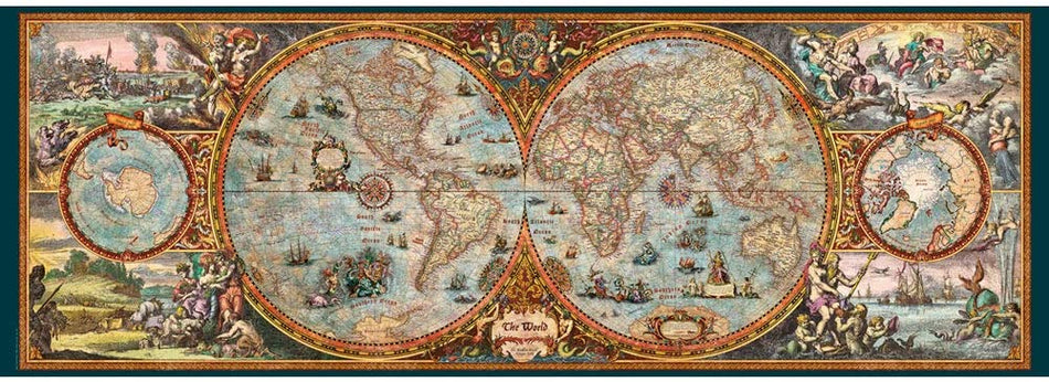 Heye: Hemisphere Map: 6000 Piece Panorama Puzzle