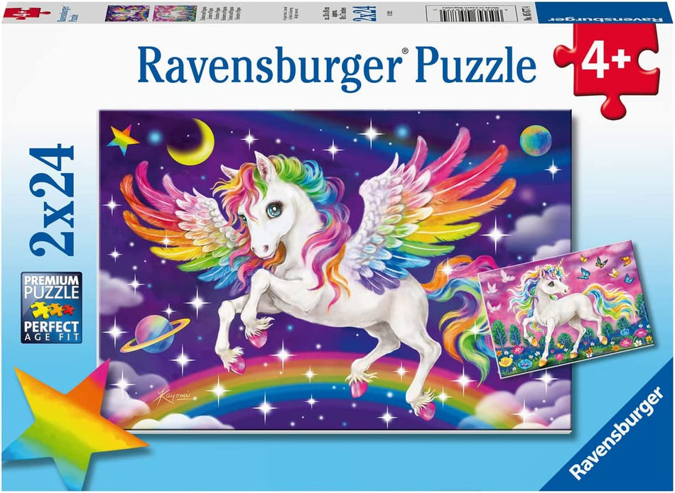 Ravensburger: Unicorn and Pegasus: 2x24 Piece Puzzle