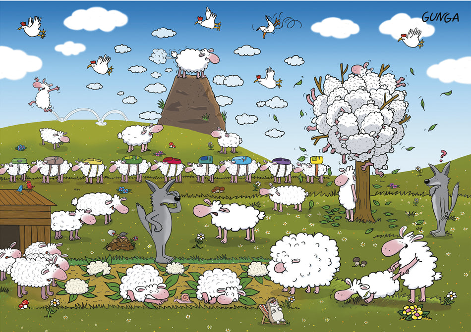 Piatnik: Sheep In Paradise: 1000 Piece Puzzle