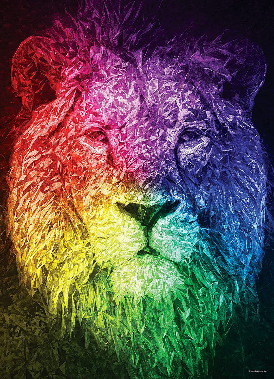 USAOPOLY: Polygon Portrait King of The Jungle: 1000 Piece Puzzle