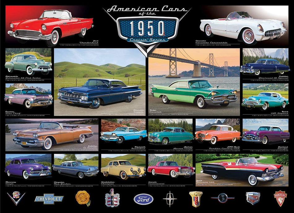 EuroGraphics: American Cars of the 1950's: 1000 Piece Puzzle