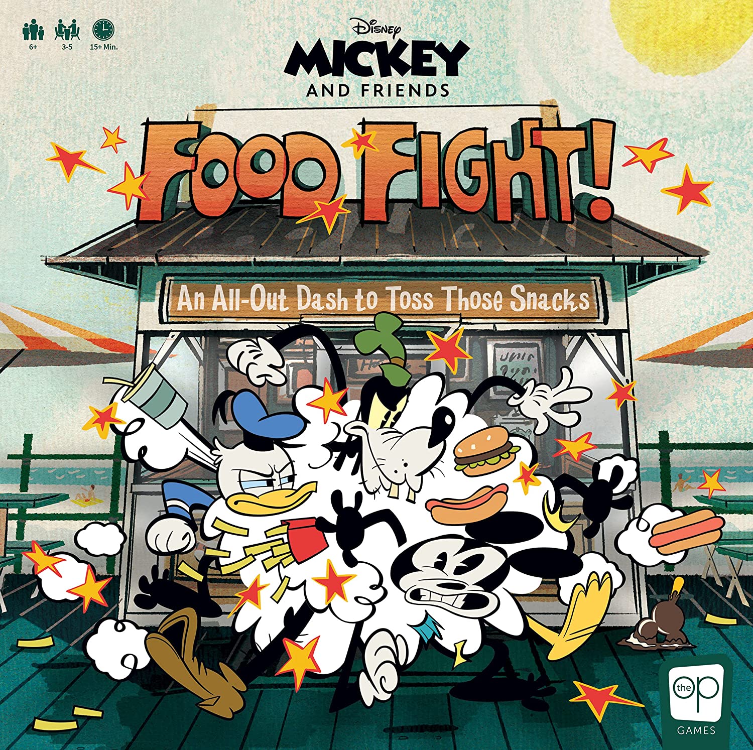 USAOPOLY: Mickey and Friends Food Fight Board Game – Puzzled Gamer