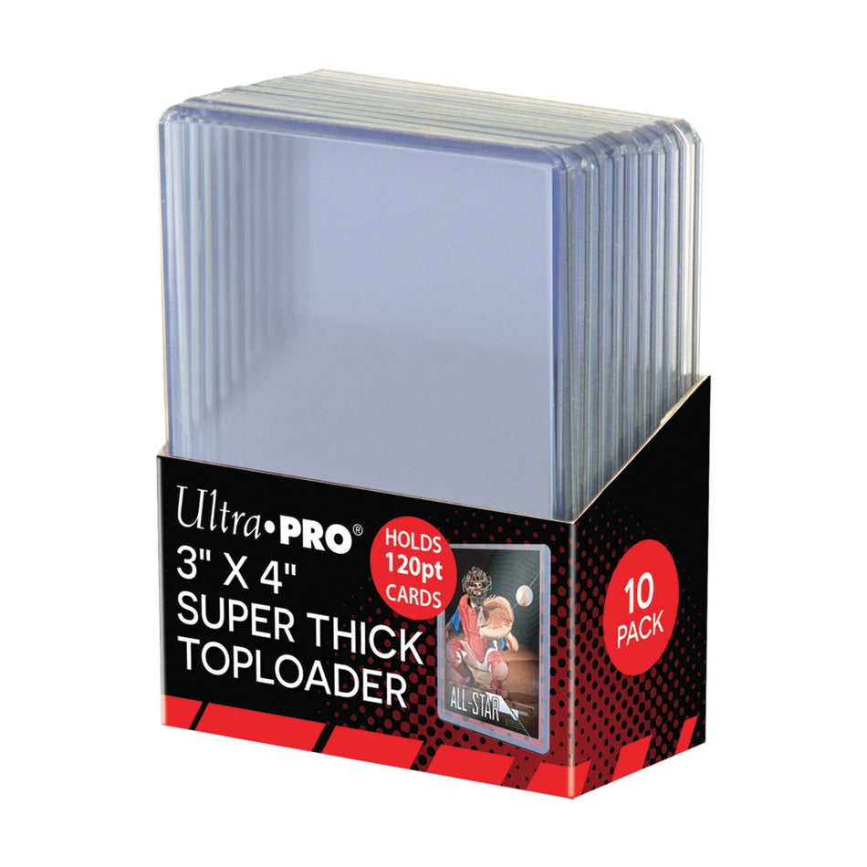 Ultra PRO Toploader | 3"x4" 120pt (10ct) | Sports Cards Protective Sleeves
