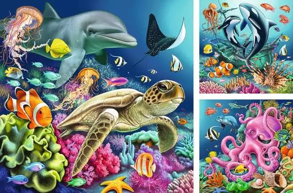 Ravensburger: Underwater Splendor: 3 x 49 Piece Puzzle