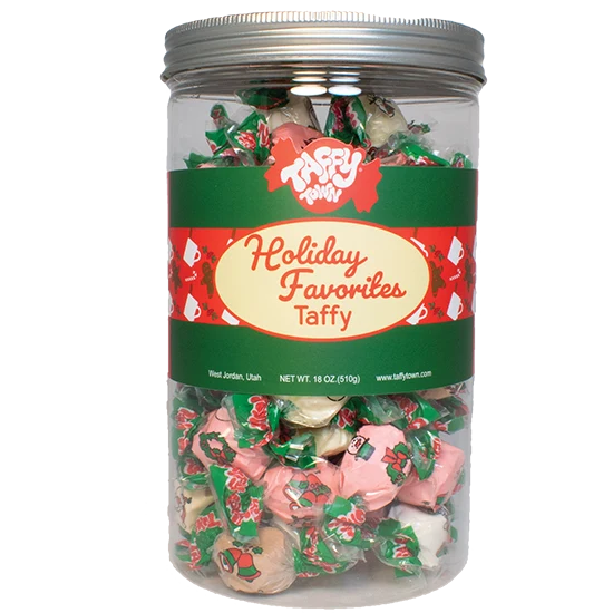 Taffy Town - Holiday Favorites Salt Water Taffy | 18oz Gift Canister