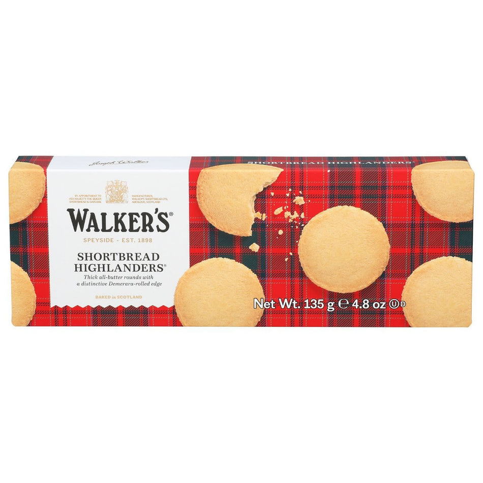 Walker's Shortbread - Highlanders | Pure Butter Shortbread Cookies | 4.8 Oz Box