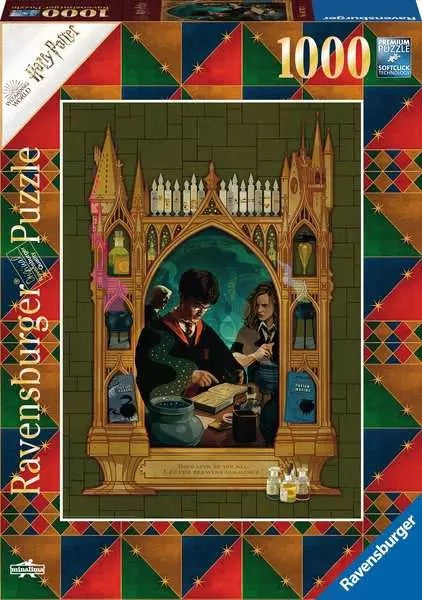 ravensburger 1000-piece vertical jigsaw puzzle of harry potter with hermione and malfoy.