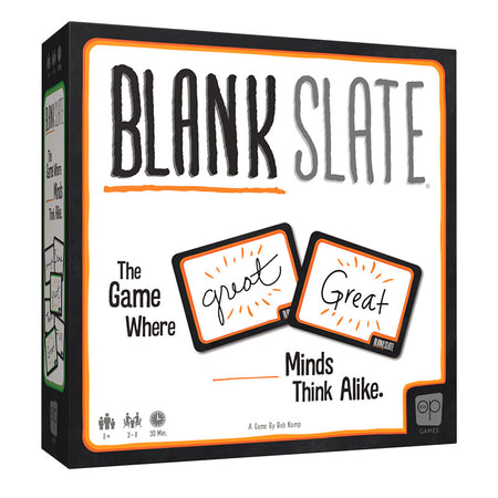new packaging of usaopoly blank slate game box
