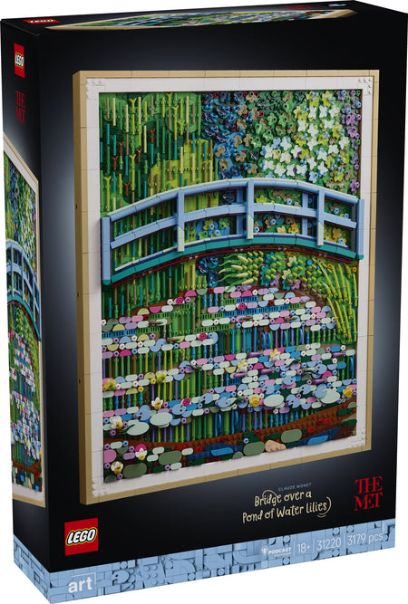 LEGO art set 31220 of a bridge over water lilies by claude monet.
