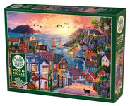 Cobble Hill: Coastal Town at Sunset: 1000 Piece Puzzle