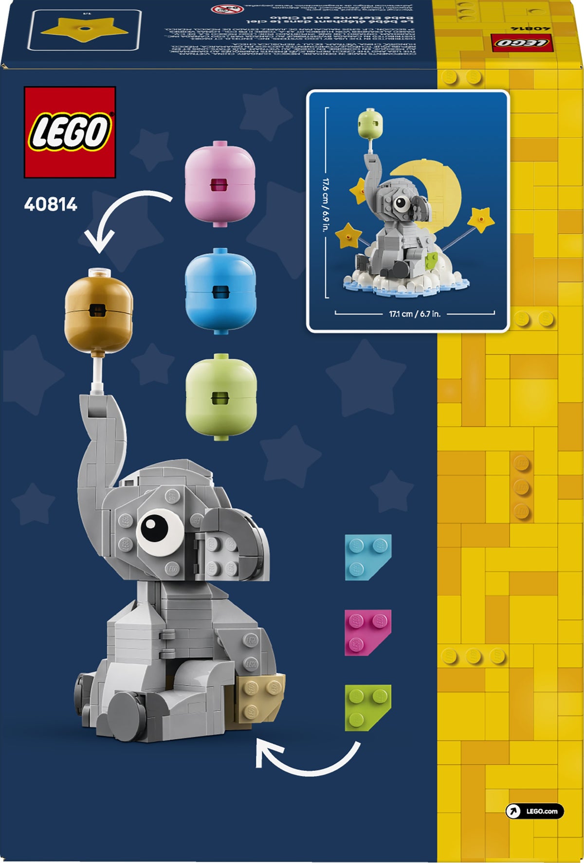 LEGO set packaging with elephant figure 40814