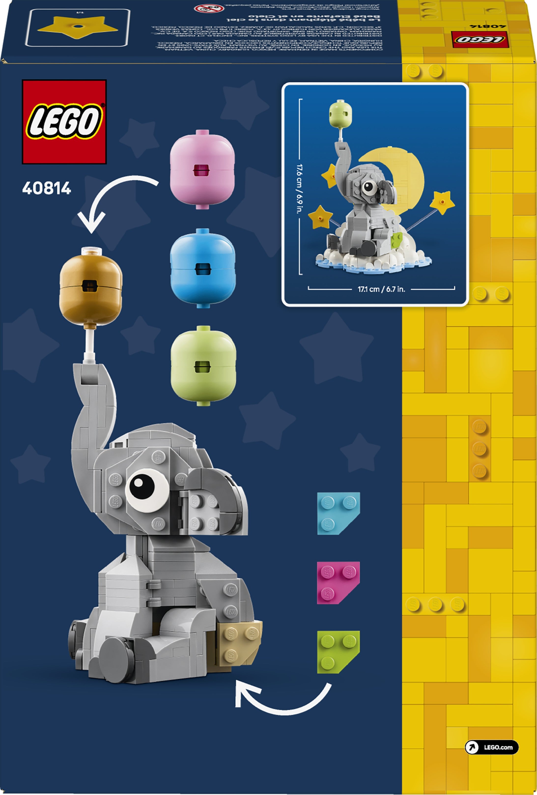 LEGO set packaging with elephant figure 40814