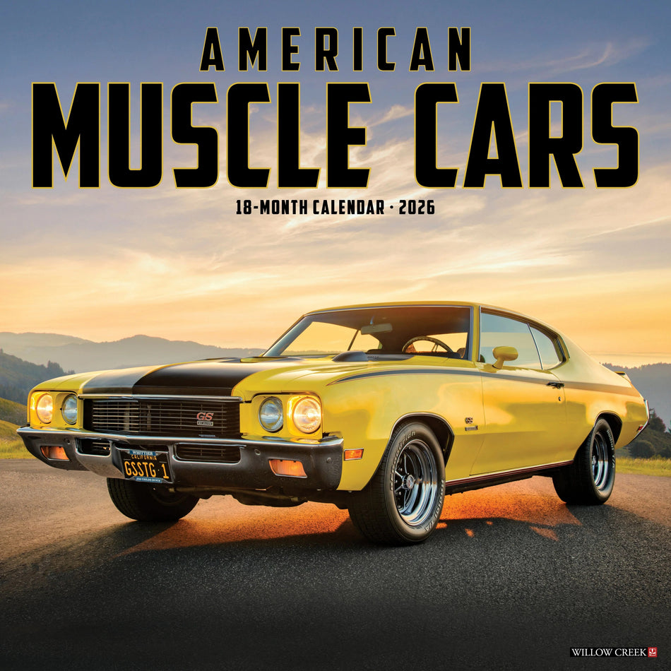 Willow Creek: American Muscle Cars: 2026 12 x 12 Wall Calendar