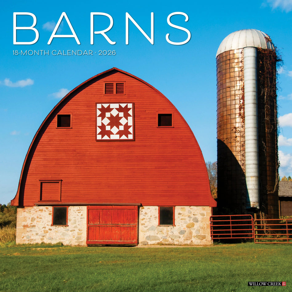 Willow Creek: Barns: 2026 12 x 12 Wall Calendar