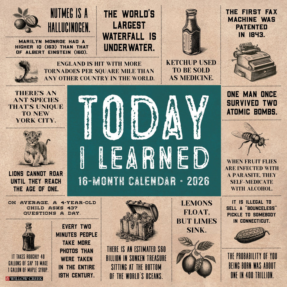 Willow Creek: Today I Learned: 2026 12 x 12 Wall Calendar