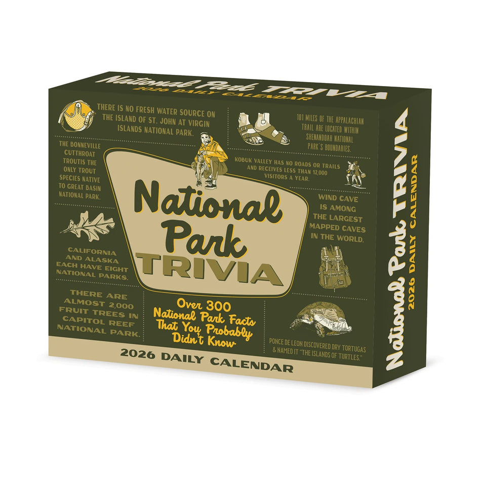 Willow Creek: National Park Trivia: 2026 5.86 x 4.72 Inch (Box) Daily Calendar
