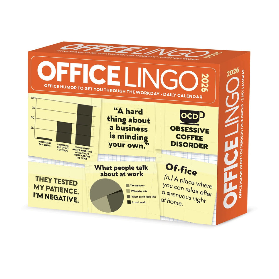 Willow Creek: Office Lingo: 2026 5.86 x 4.72 Inch (Box) Daily Calendar